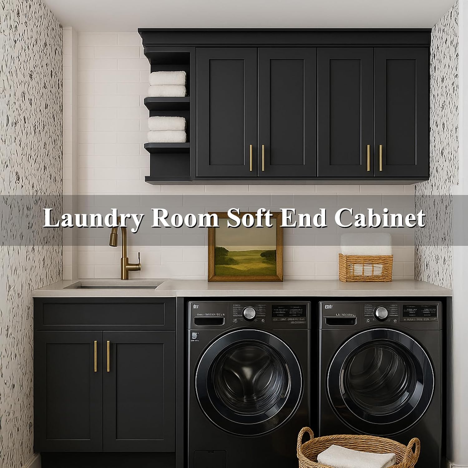 Graphite Shaker RTA Kitchen Cabinet Wall End Open Shelf Cabinets WEOS30