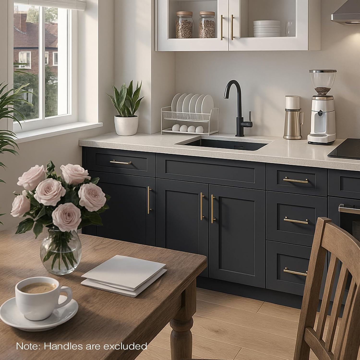 Graphite Shaker RTA Kitchen Cabinet with Soft-Close Doors SD30