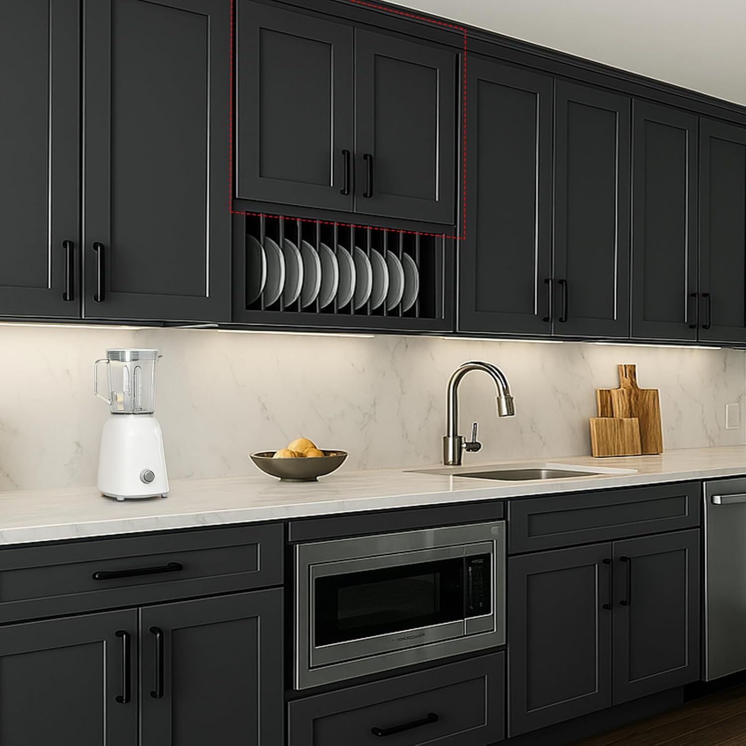 Graphite Shaker RTA Kitchen Cabinet with Soft-Close Doors W301224
