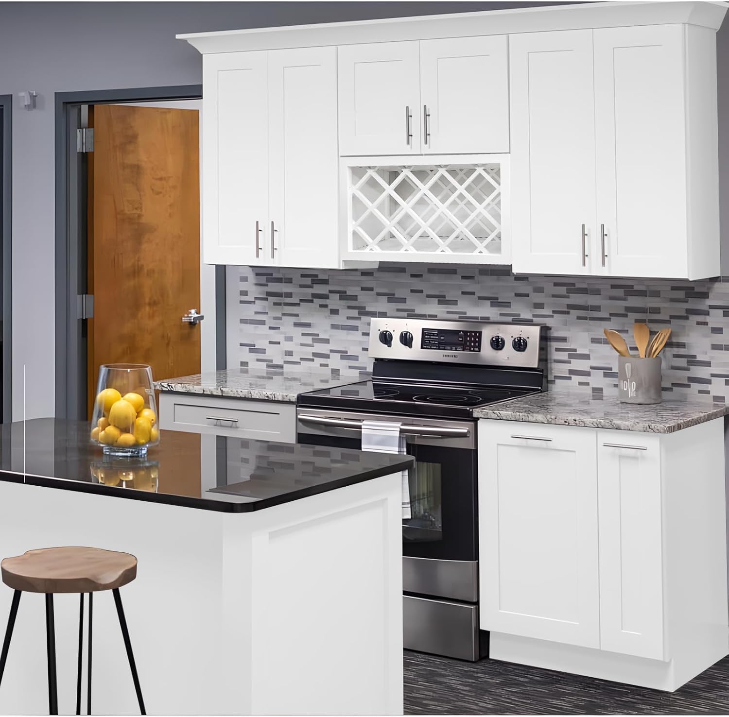 White Shaker RTA Kitchen Cabinet Red Wine Rack WRC3018