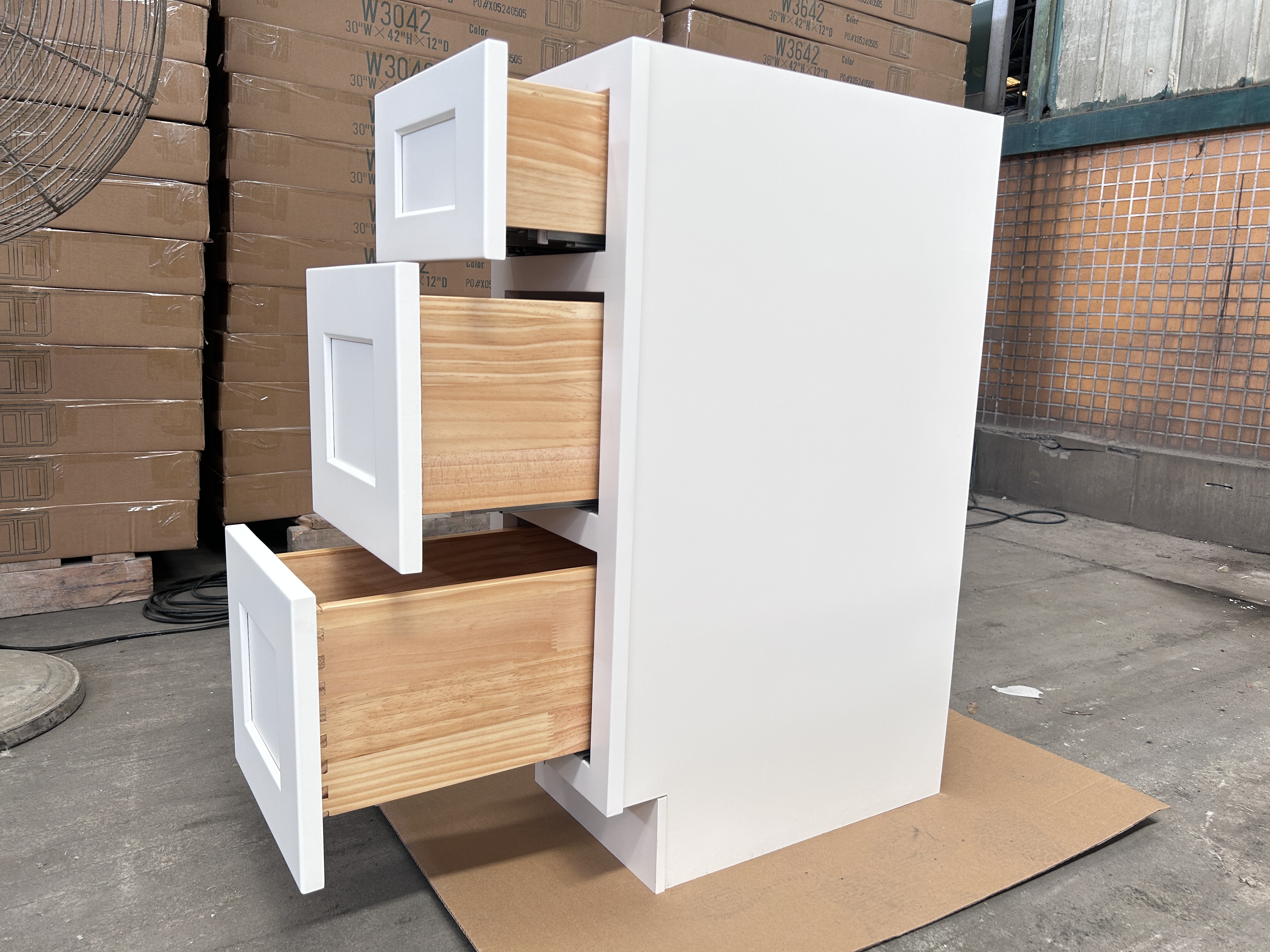 White Shaker RTA Kitchen Cabinet Vanity Drawer Cabinet VSD1221