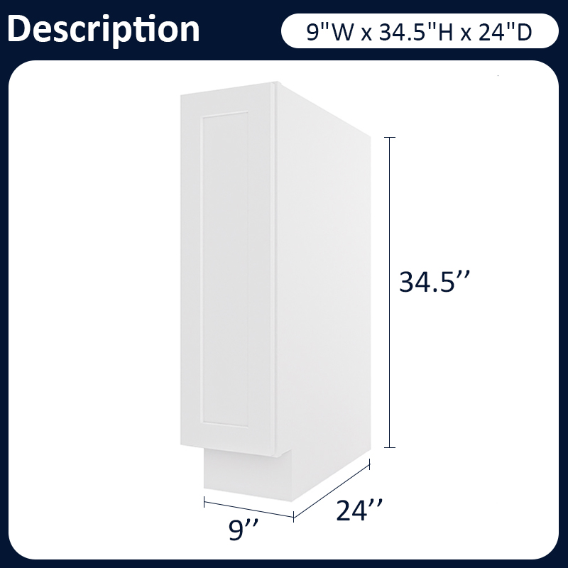 White Shaker RTA Kitchen Cabinet Spicy Rack Cabinet B09POUT