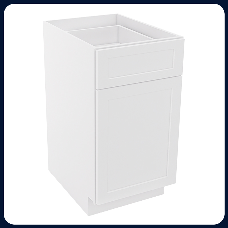 White Shaker RTA Kitchen Cabinet Garbage Cabinet B18GC
