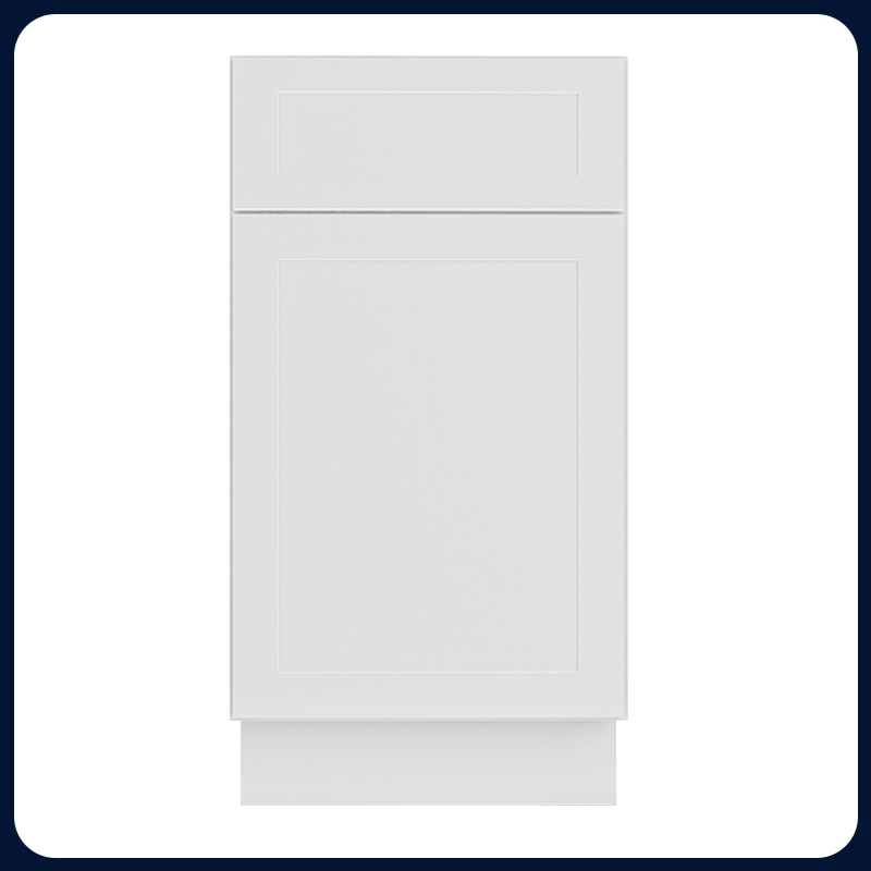 White Shaker RTA Kitchen Cabinet Garbage Cabinet B18GC