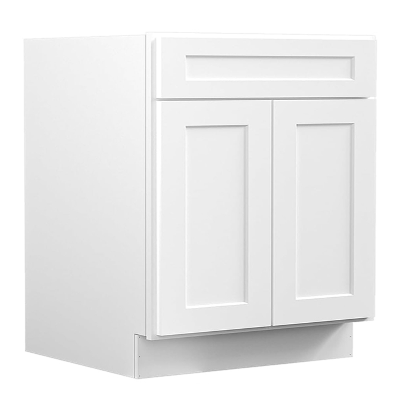 White Kitchen Cabinet Set For L-shape Layout Kitchen Compatible with 96-inch kitchens Small Space 