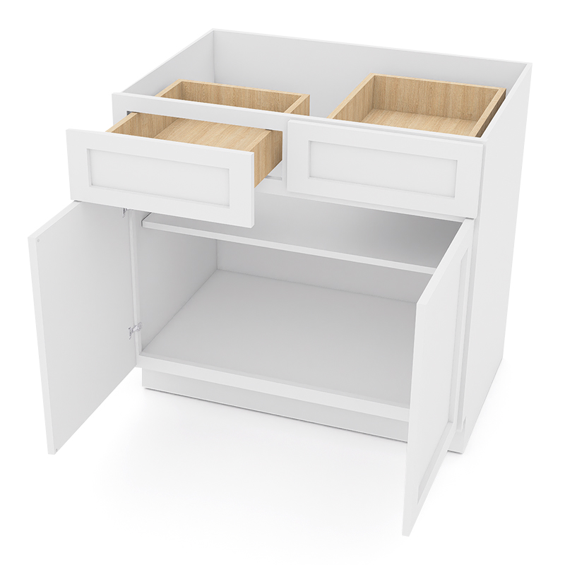 White Shaker RTA Kitchen Cabinet with Soft-Close Doors B36