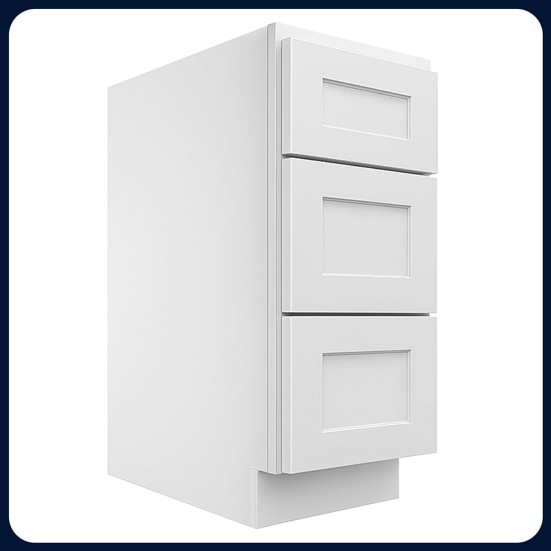 White Kitchen Cabinet Set For U-shape Layout Kitchen Compatible with 108-inch kitchens Small Space 