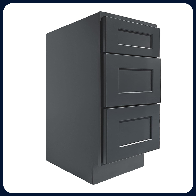 Graphite Kitchen Cabinet Set For I-shape Layout Kitchen Compatible with 84-inch kitchens Small Space 