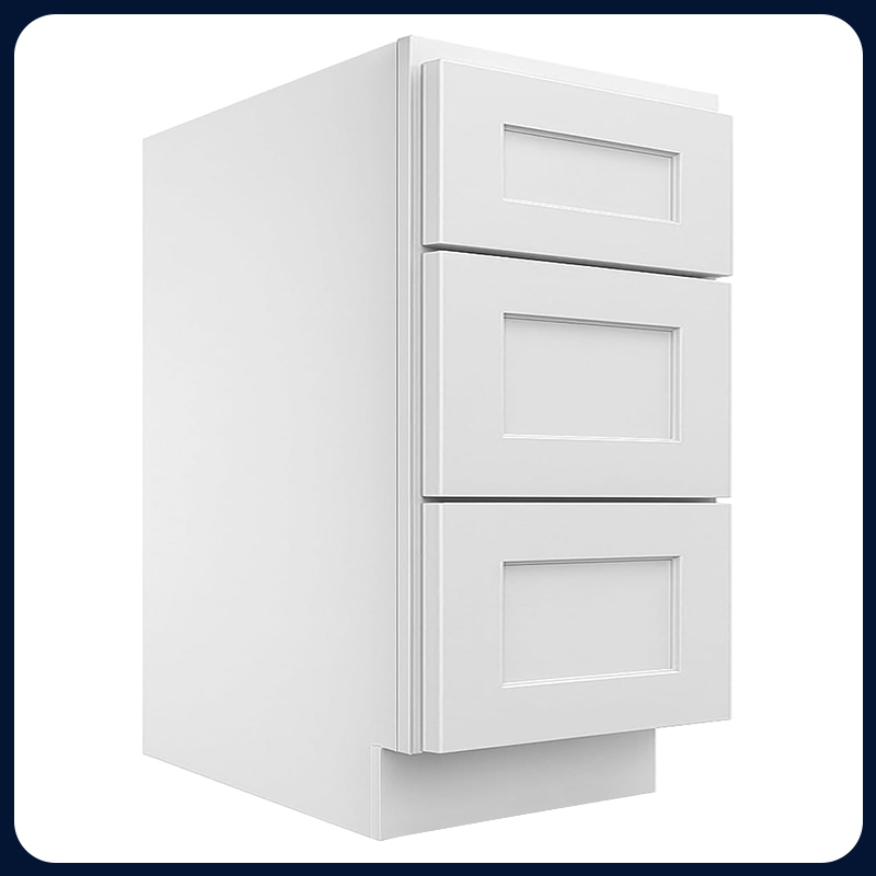 White Kitchen Cabinet Set For U-shape Layout Kitchen Compatible with 120-inch kitchens Small Space 