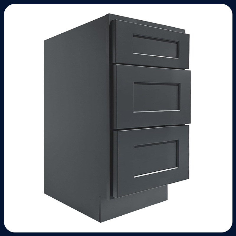 Graphite Kitchen Cabinet Set For U-shape Layout Kitchen Compatible with 120-inch kitchens Small Space 