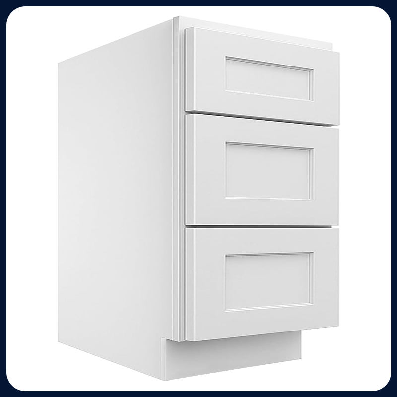 White Kitchen Cabinet Set For I-shape Layout Kitchen Compatible with 84-inch kitchens Small Space 