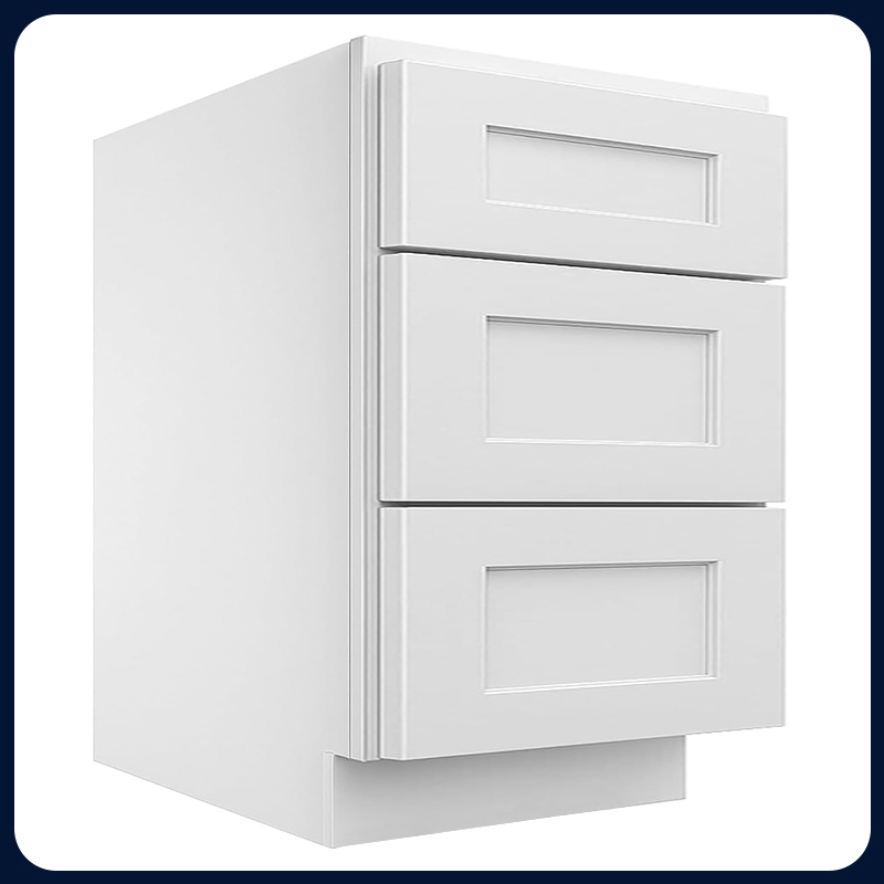 White Kitchen Cabinet Set For U-shape Layout Kitchen Compatible with 108-inch kitchens Small Space 