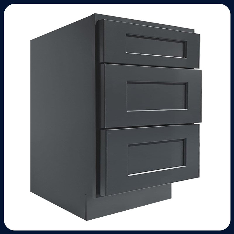 Graphite Kitchen Cabinet Set For U-shape Layout Kitchen Compatible with 108-inch kitchens Small Space 