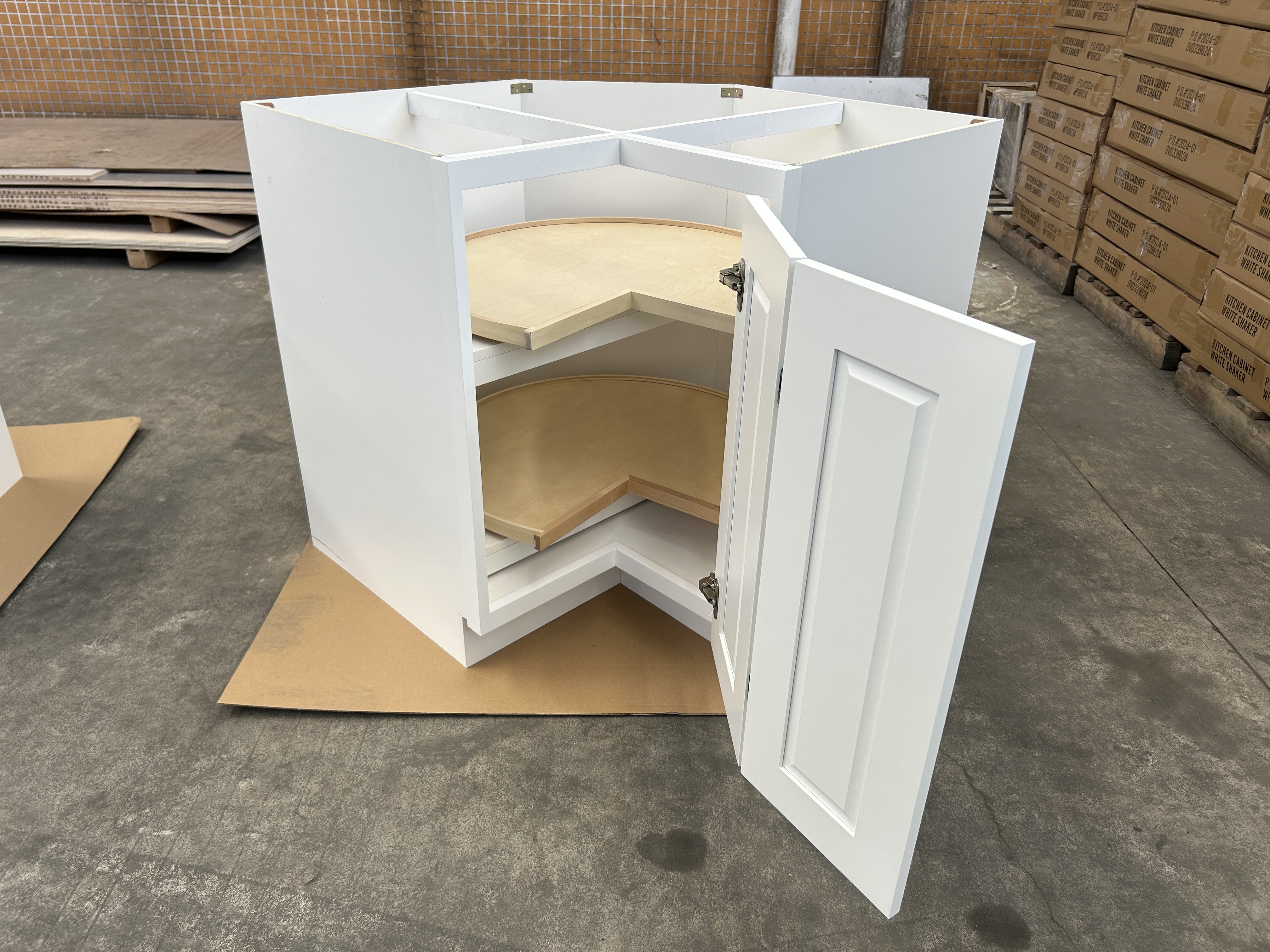 White Shaker RTA Kitchen Cabinet Lazy Susan Corner Cabinet LS36