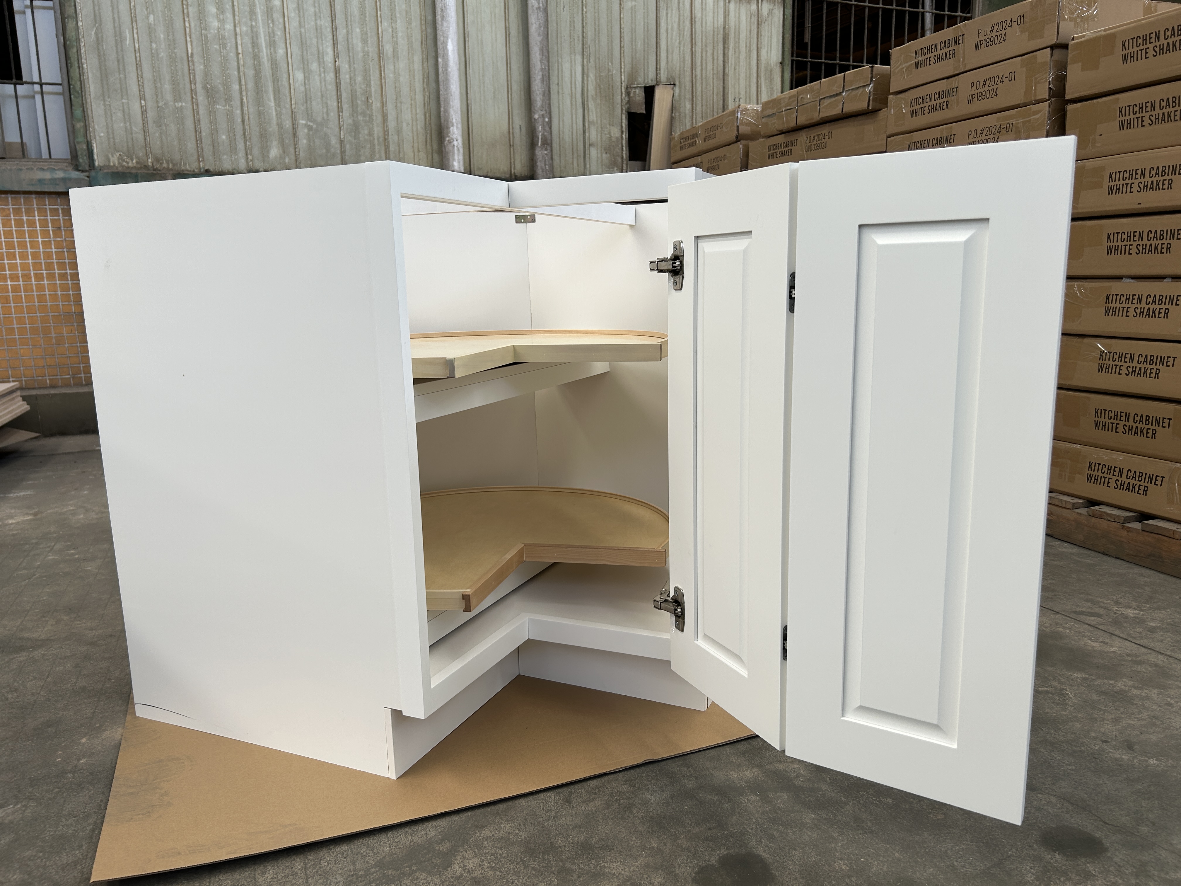 White Shaker RTA Kitchen Cabinet Lazy Susan Corner Cabinet LS33