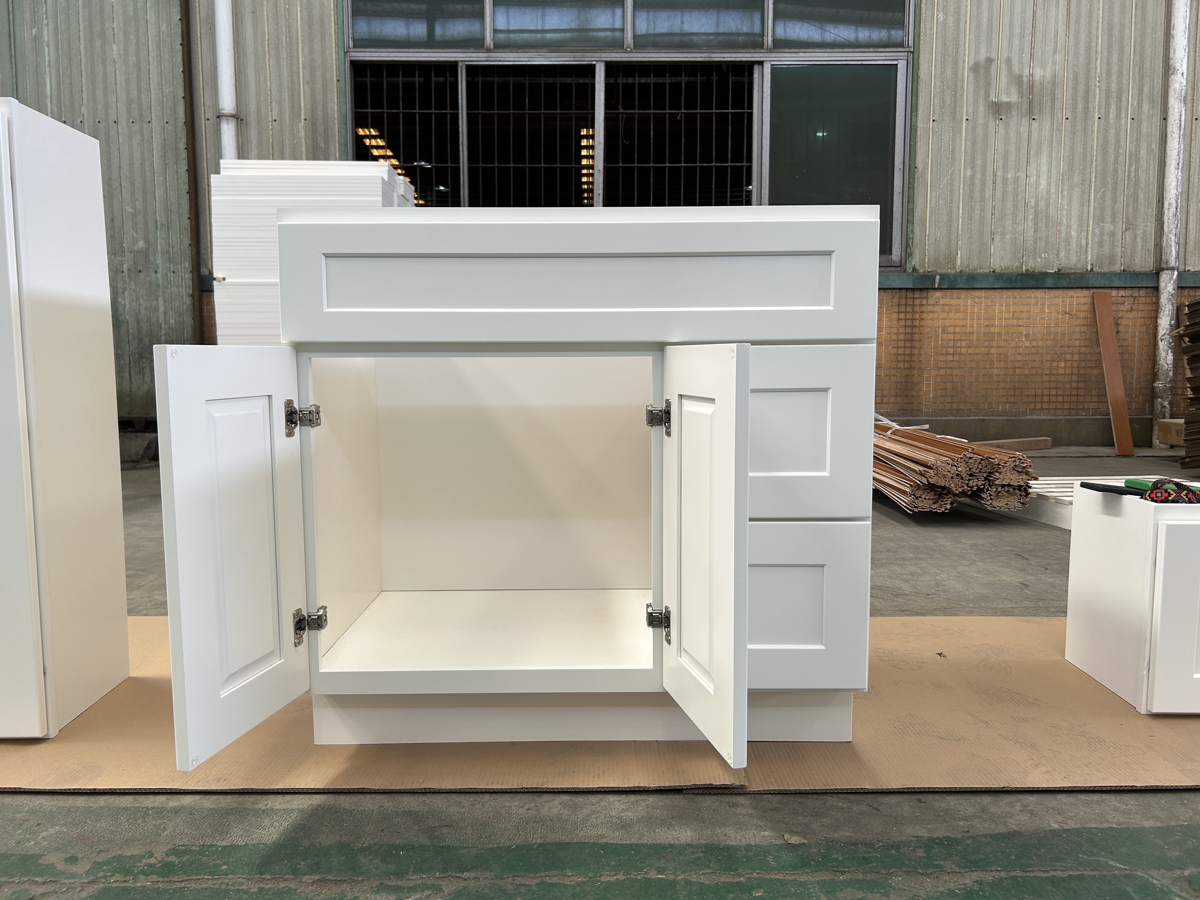 White Shaker RTA Kitchen Cabinet Vanity Sink 2-Drawer Cabinet VSD3621R