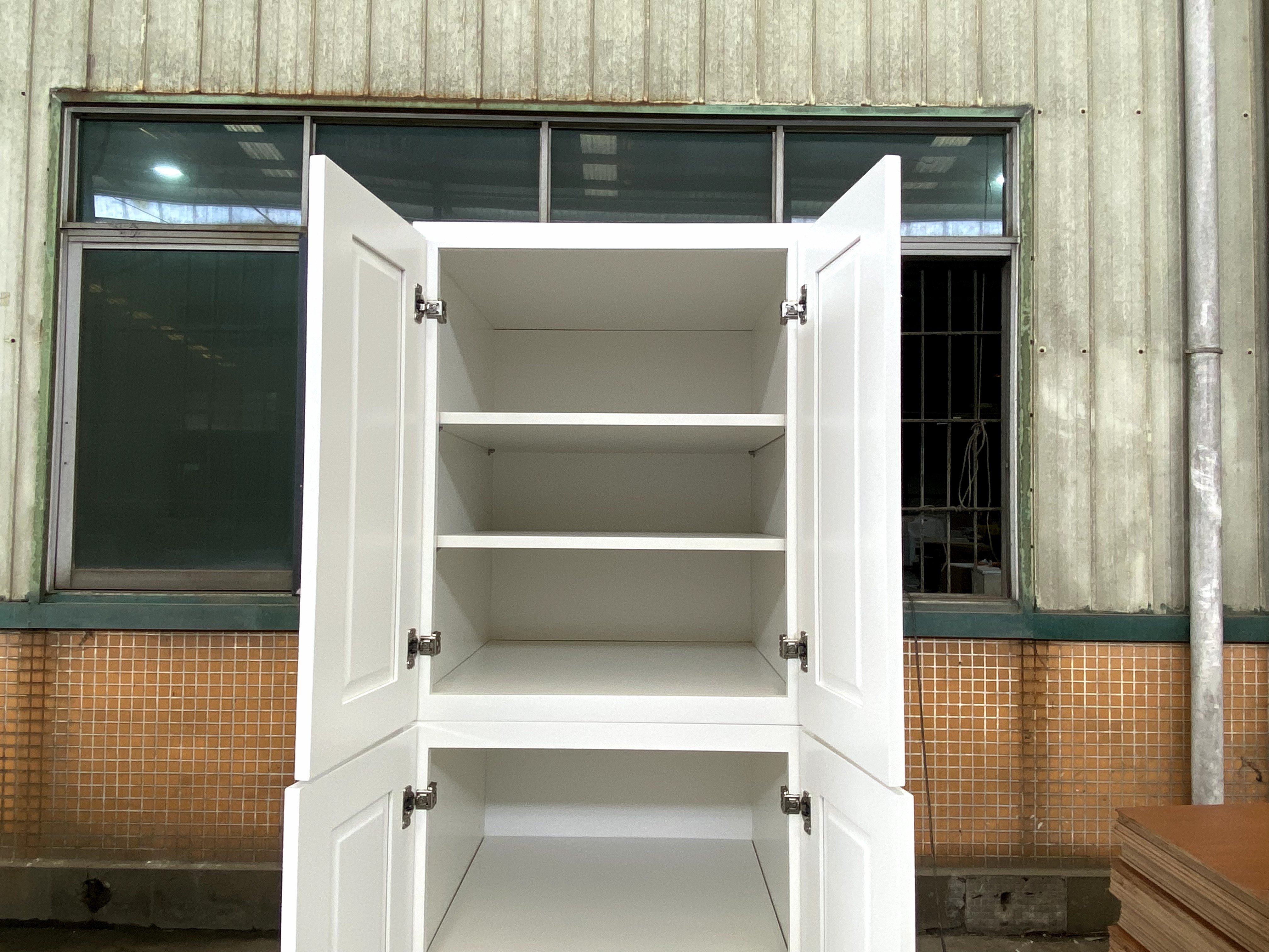 White Kitchen Cabinet Set For U-shape Layout Kitchen Compatible with 120-inch kitchens Small Space 