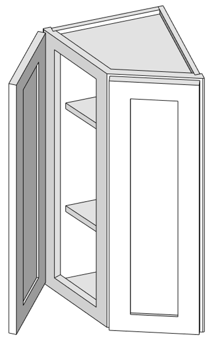 Graphite Kitchen Cabinet Set For U-shape Layout Kitchen Compatible with 108-inch kitchens Small Space 
