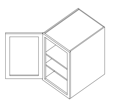 White Shaker RTA Kitchen Cabinet Pantry Wall Cabinet PW185424