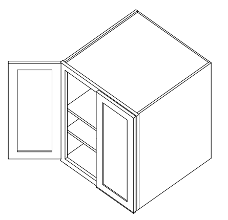 White Shaker RTA Kitchen Cabinet Pantry Wall Cabinet PW245424