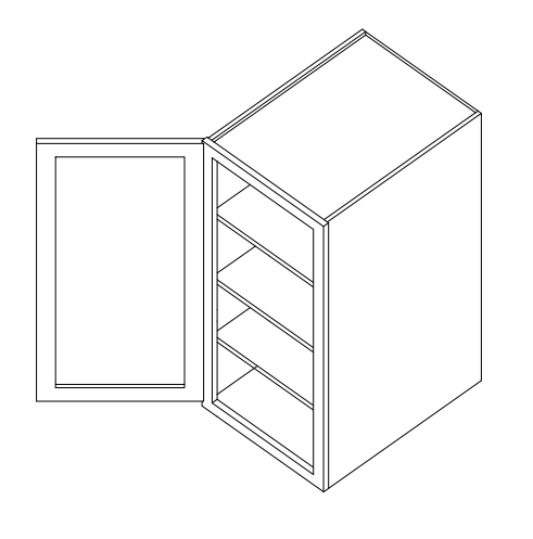 White Shaker RTA Kitchen Cabinet Pantey Wall Cabinet PW184224