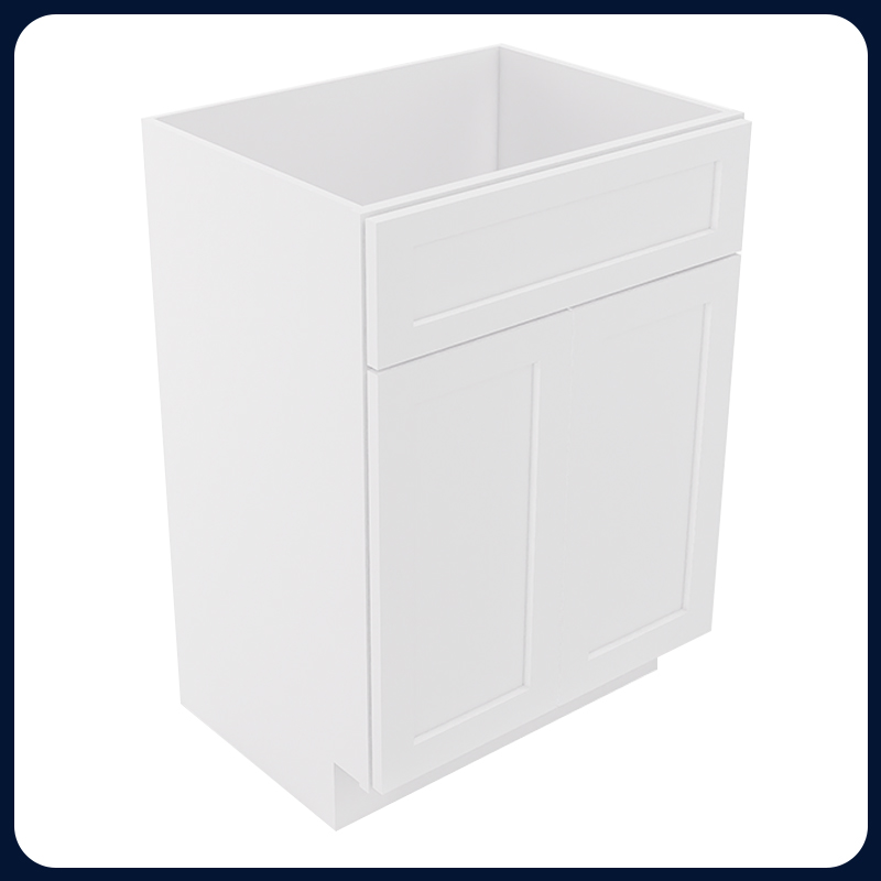 White Shaker RTA Kitchen Cabinet Vanity Sink Cabinet V2418