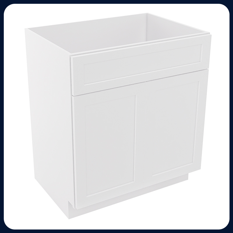 White Shaker RTA Kitchen Cabinet Vanity Sink Cabinet V3021