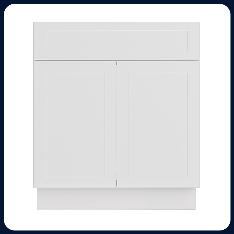 White Shaker RTA Kitchen Cabinet Vanity Sink Cabinet V3021