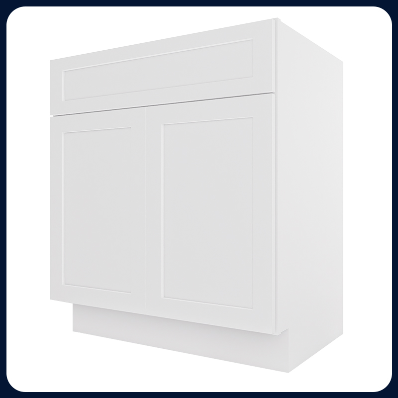 White Shaker RTA Kitchen Cabinet Vanity Sink Cabinet V3021