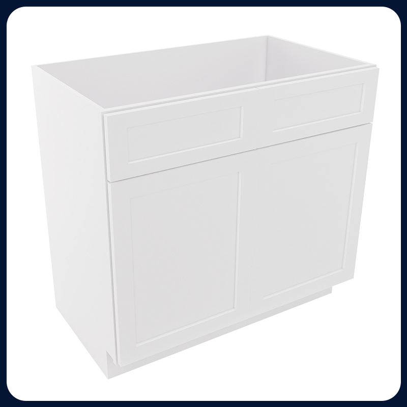 White Shaker RTA Kitchen Cabinet Vanity Sink Cabinet V3621