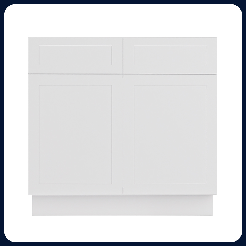 White Shaker RTA Kitchen Cabinet Vanity Sink Cabinet V3621