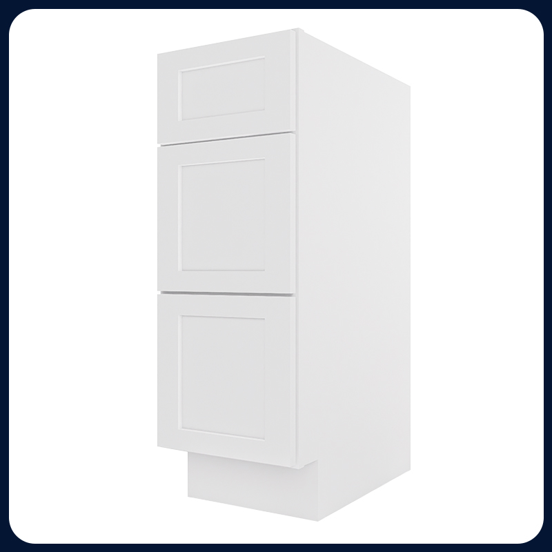 White Shaker RTA Kitchen Cabinet Vanity Drawer Cabinet VSD1221