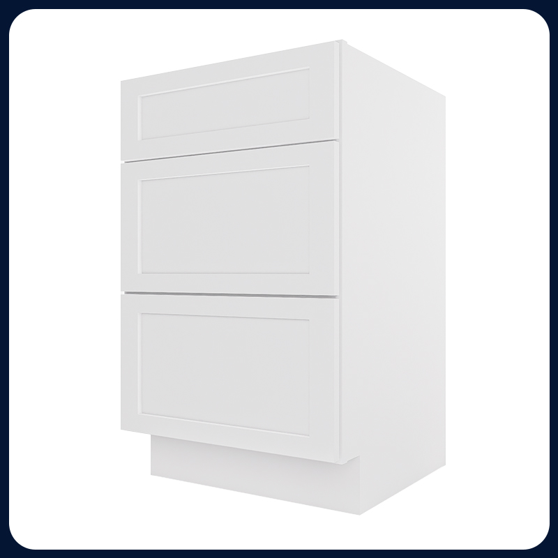 White Shaker RTA Kitchen Cabinet Vanity Drawer Cabinet VSD2121