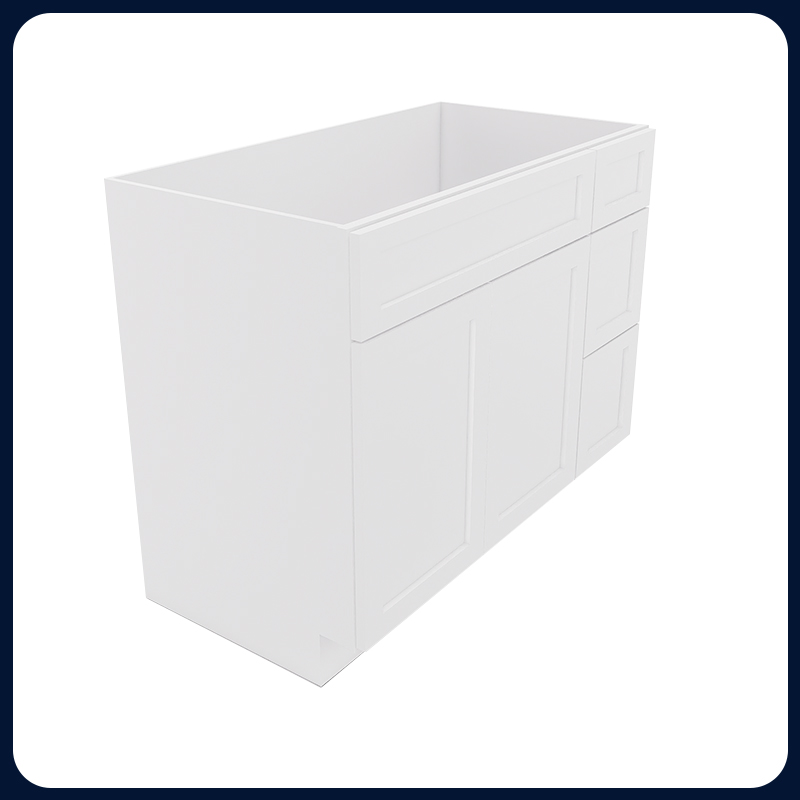 White Shaker RTA Kitchen Cabinet Vanity Sink 2-Drawer Cabinet VSD4221R