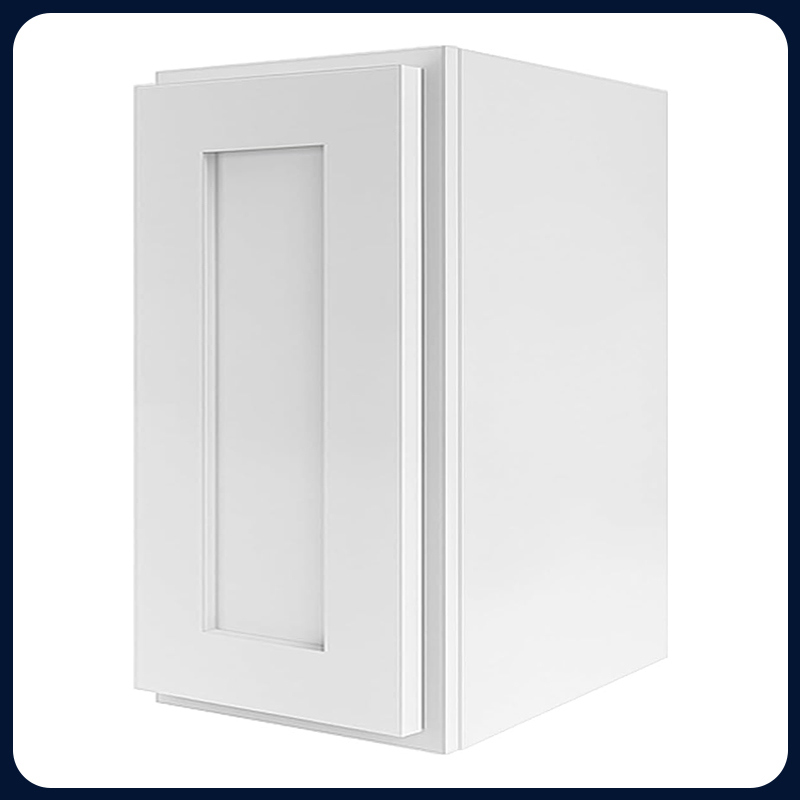 White Kitchen Cabinet Set For L-shape Layout Kitchen Compatible with 96-inch kitchens Small Space 