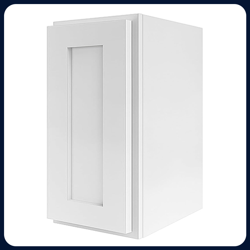 White Kitchen Cabinet Set For L-shape Layout Kitchen Compatible with 96-inch kitchens Small Space 