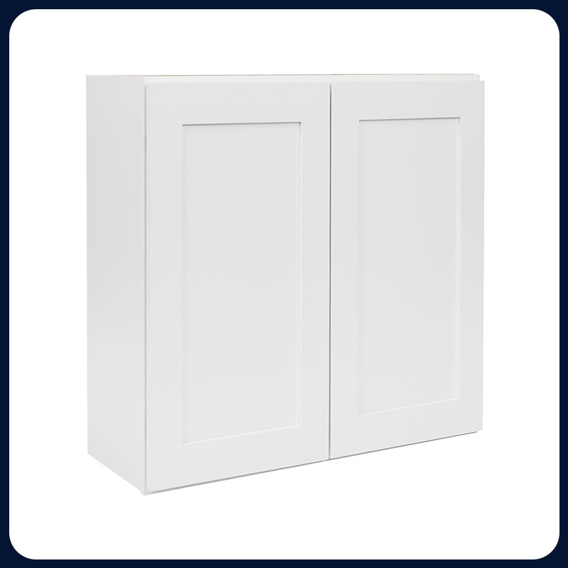 White Kitchen Cabinet Set For L-shape Layout Kitchen Compatible with 96-inch kitchens Small Space 