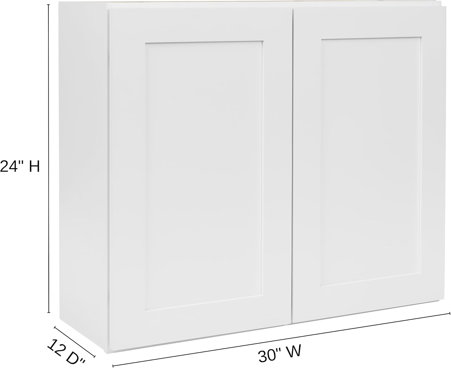 White Shaker RTA Kitchen Cabinet with Soft-Close Doors W2430