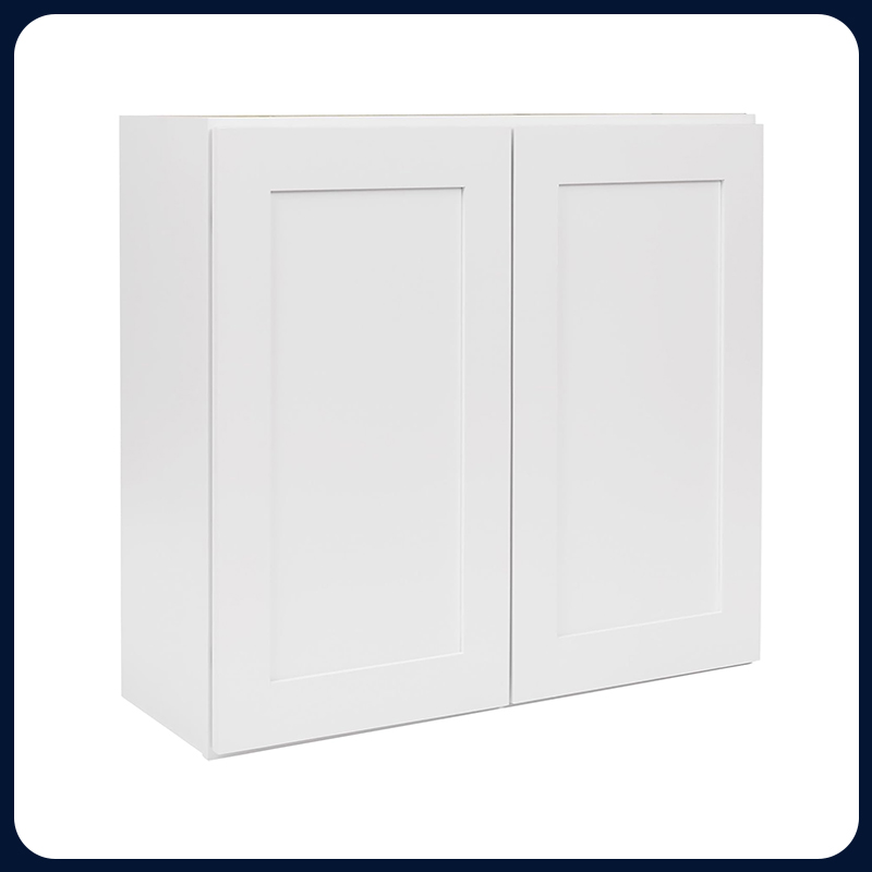 White Kitchen Cabinet Set For L-shape Layout Kitchen Compatible with 96-inch kitchens Small Space 