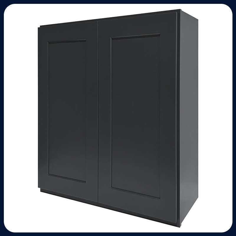 Graphite Kitchen Cabinet Set For L-shape Layout Kitchen Compatible with 96-inch kitchens Small Space 