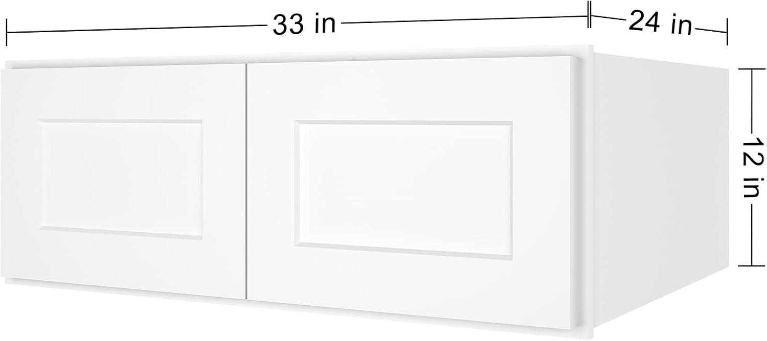 White Shaker RTA Kitchen Cabinet with Soft-Close Doors W301224
