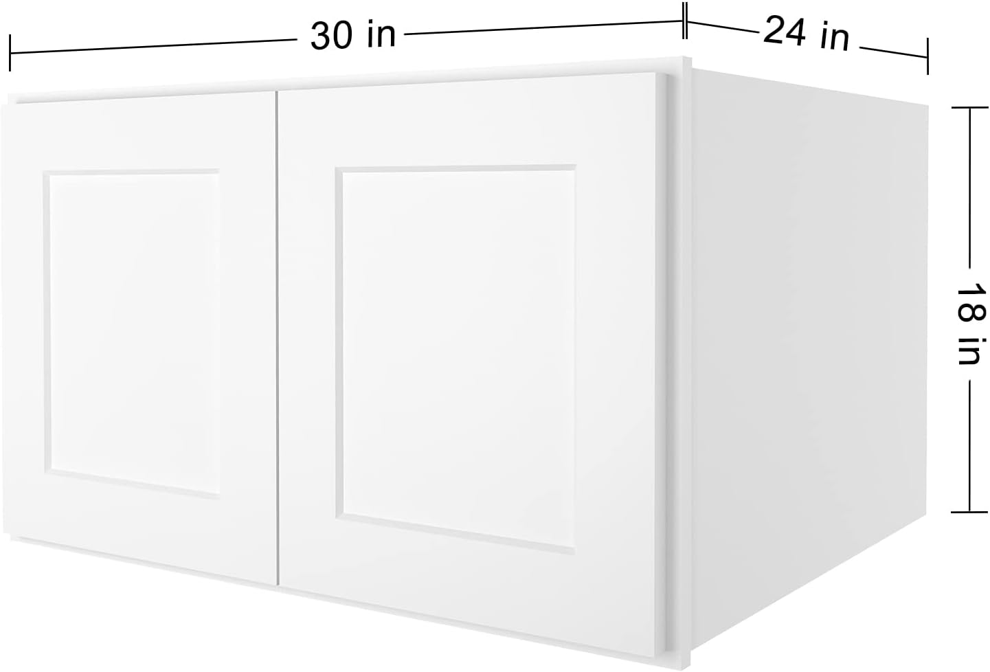 White Shaker RTA Kitchen Cabinet with Soft-Close Doors W301824