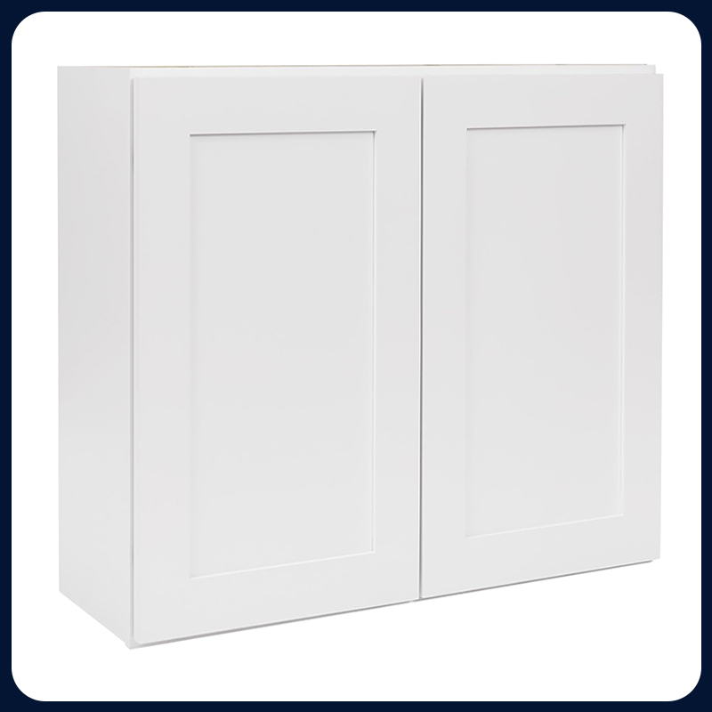 White Kitchen Cabinet Set For L-shape Layout Kitchen Compatible with 96-inch kitchens Small Space 