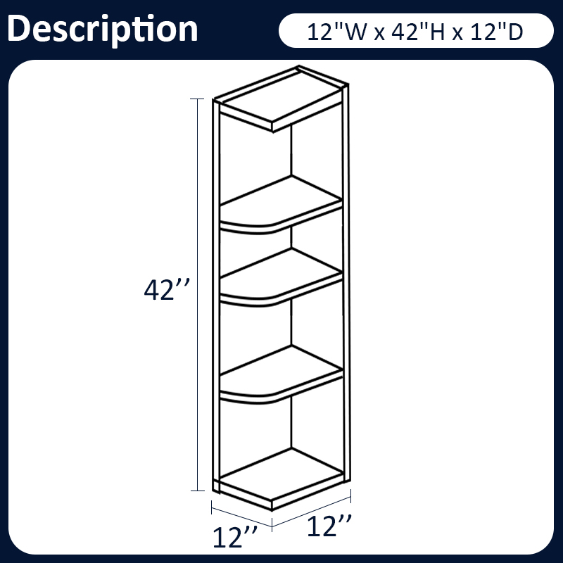 White Shaker RTA Kitchen Cabinet Wall End Open Shelf Cabinets WEOS42
