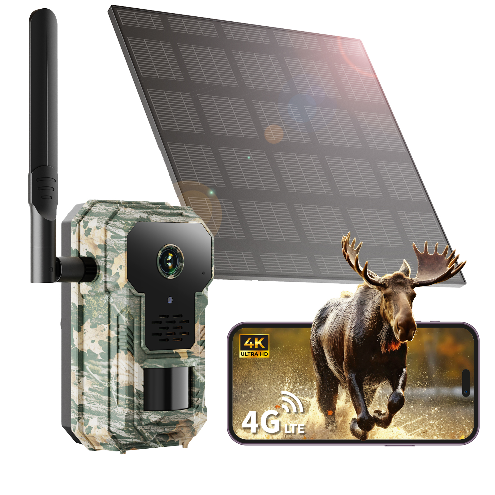 Nordowl Trail Camera-F9 32MP Dual-Lens 4G Wildlife Camera | 4x Zoom, Ultra HD Night Vision & Smart Motion Detection