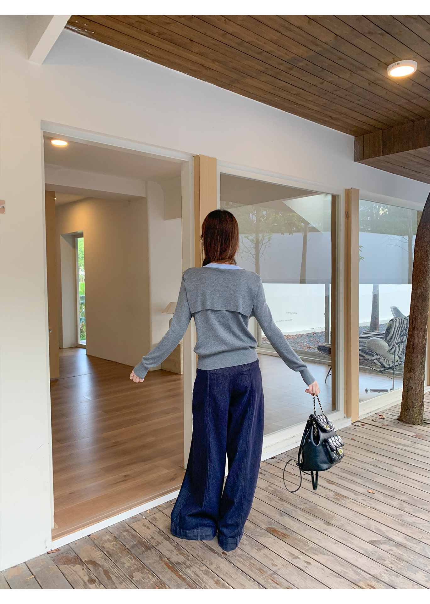 2026 Spring Fashion Dresses|A simple, solid color, Faux two-layer long sleeved knitted sweater with a shawl|Women's New Loose and Slimming Top for Campus, Dates & the Office