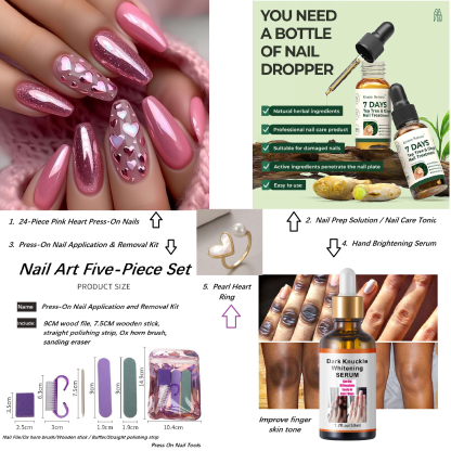 Valentines Nails-Monthly Nail Subscription Box | Salon-Quality Press-On Nails & Complete Manicure Kit Delivered