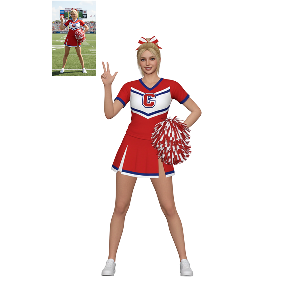 Pom-Pom Energy Customized Ultra-High-Definition 3D Printed Full-Color Resin Figurine