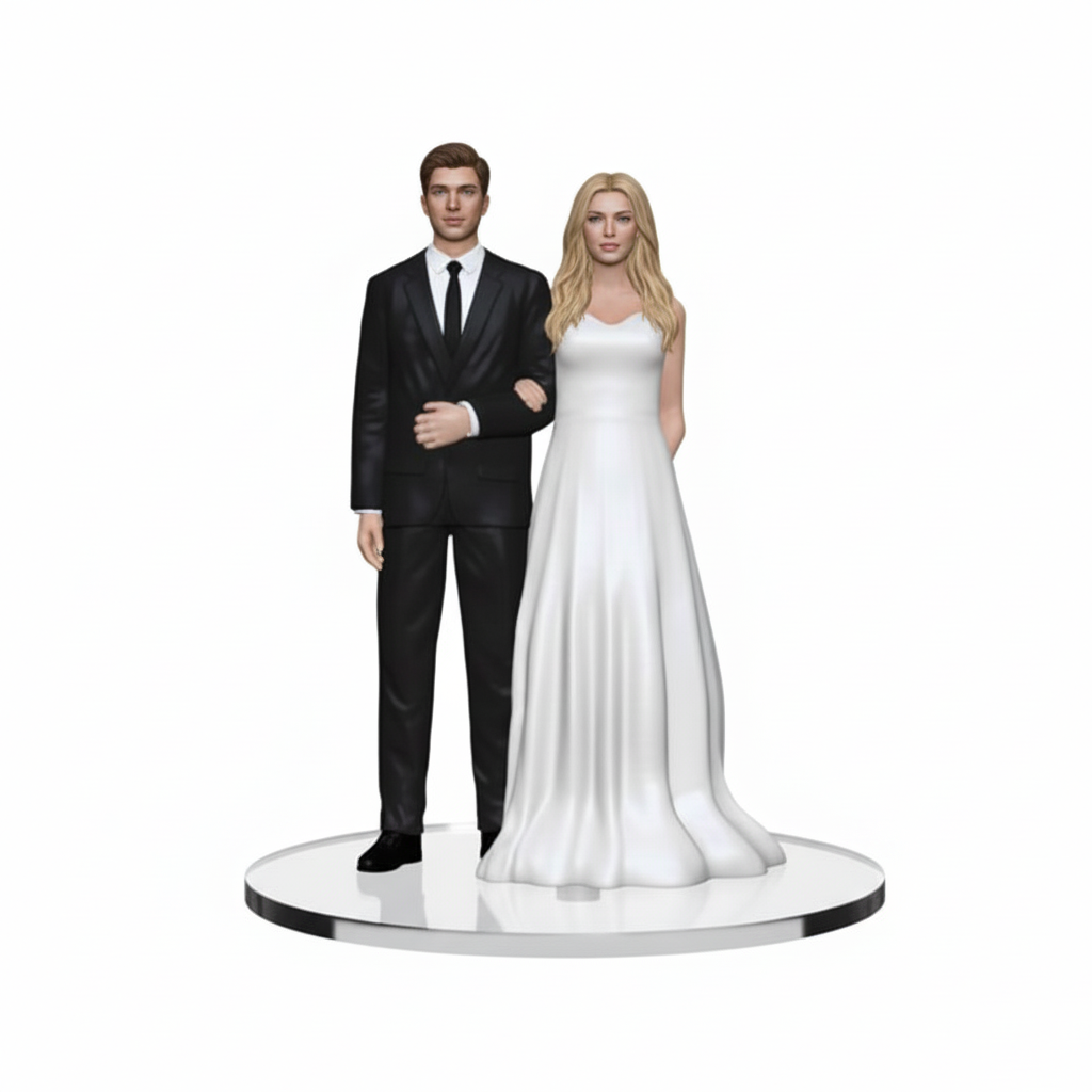 Couple Customized High-Precision 3D Printed Full-Color Resin Figurine 