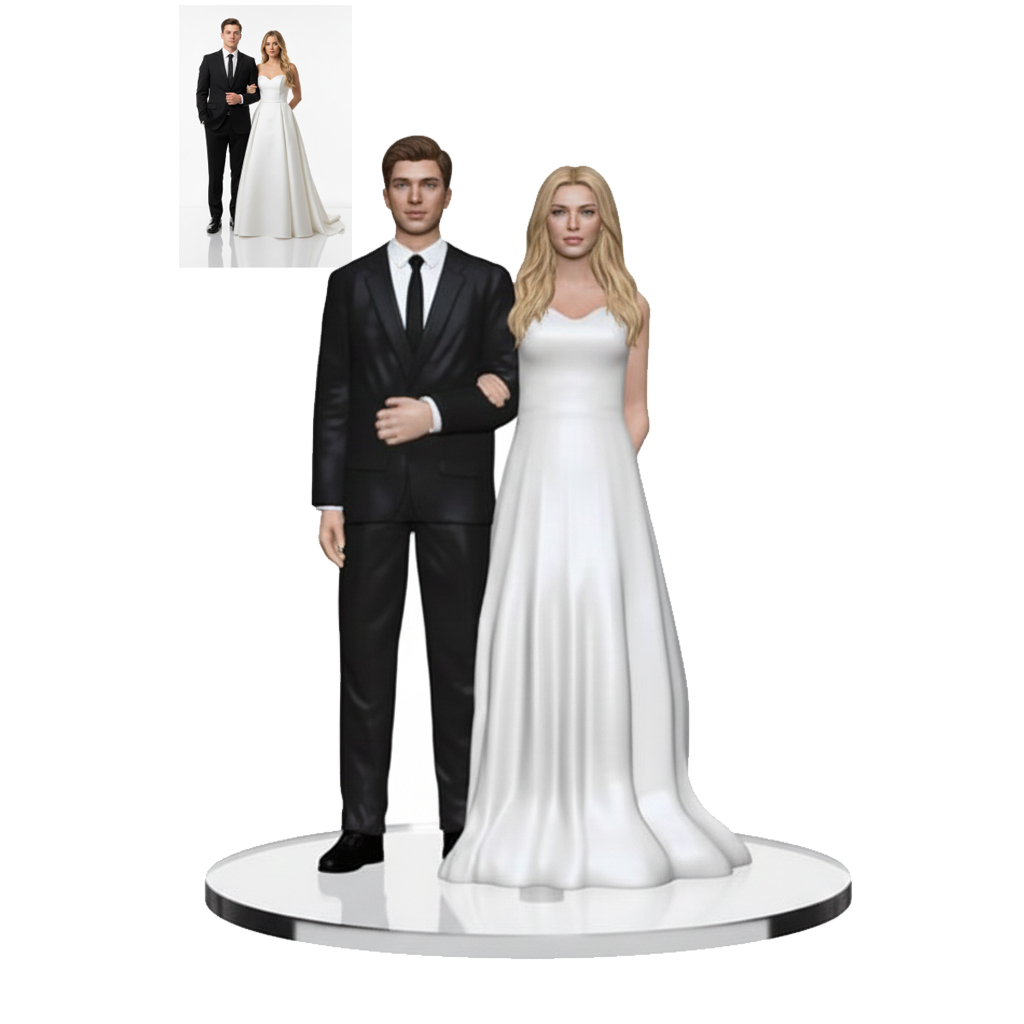 Customized Ultra-High-Precision 3D Printed Full-Color Resin Couple Figurines